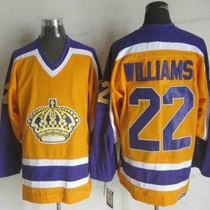 Herren Los Angeles Kings #22 Tiger Williams 1980-81 CCM Vintage Trikots – Gelb