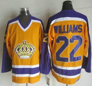 Herren Los Angeles Kings #22 Tiger Williams 1980-81 CCM Vintage Trikots – Gelb