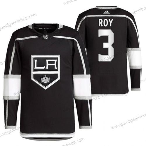 Herren Los Angeles Kings #3 Matt Roy Strickerei Trikots – Schwarz