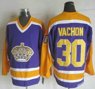 Herren Los Angeles Kings #30 Rogie Vachon 1980-81 CCM Vintage Trikots – Lila