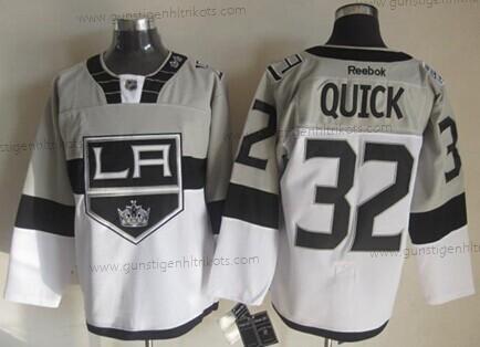 Herren Los Angeles Kings #32 Jonathan Quick 2015 Stadium Series #2 Trikots – Grau Weiß