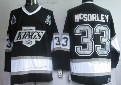 Herren Los Angeles Kings #33 Marty Mcsorley Retro CCM Trikots – Schwarz