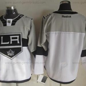 Herren Los Angeles Kings Leer 2015 Stadium Series Trikots – Grau Weiß