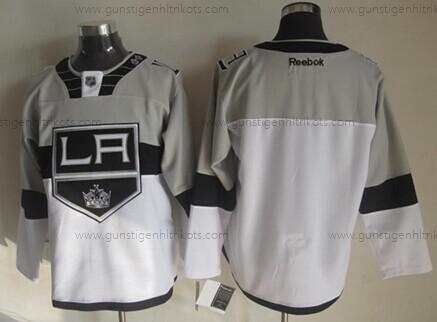 Herren Los Angeles Kings Leer 2015 Stadium Series Trikots – Grau Weiß