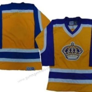 Herren Los Angeles Kings Leer Retro With CCM Trikots – Gelb Lila