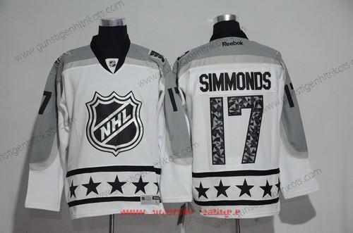 Herren Metropolitan Division Philadelphia Flyers #17 Wayne Simmonds Reebok 2017 NHL All-Star Strickerei Ice Hockey Trikots – Weiß