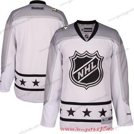 Herren Metropolitan Division Reebok 2017 NHL All-Star Leer Strickerei Hockey Trikots – Weiß