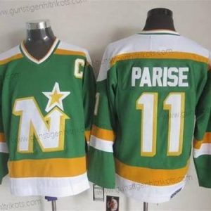 Herren Minnesota North Dallas Stars #11 Zach Parise 1978-79 CCM Vintage Trikots – Grün