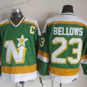 Herren Minnesota North Dallas Stars #23 Brian Bellows 1978-79 CCM Vintage Trikots – Grün