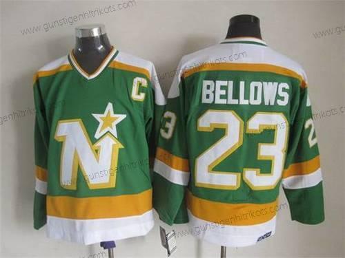 Herren Minnesota North Dallas Stars #23 Brian Bellows 1978-79 CCM Vintage Trikots – Grün