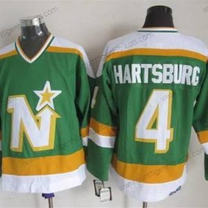 Herren Minnesota North Dallas Stars #4 Craig Hartsburg 1978-79 CCM Vintage Trikots – Grün