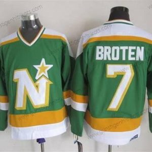 Herren Minnesota North Dallas Stars #7 Neal Broten 1978-79 CCM Vintage Trikots – Grün