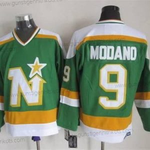 Herren Minnesota North Dallas Stars #9 Mike Modano 1978-79 CCM Vintage Trikots – Grün