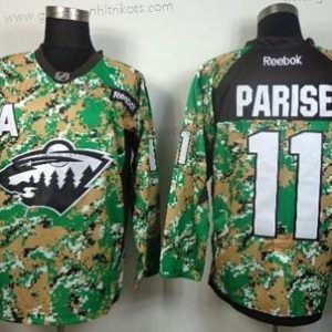 Herren Minnesota Wild #11 Zach Parise 2014 Trikots – Tarnfarbe