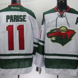 Herren Minnesota Wild #11 Zach Parise 2014 Trikots – Weiß