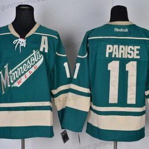 Herren Minnesota Wild #11 Zach Parise Ausweichtrikot Trikots – Grün