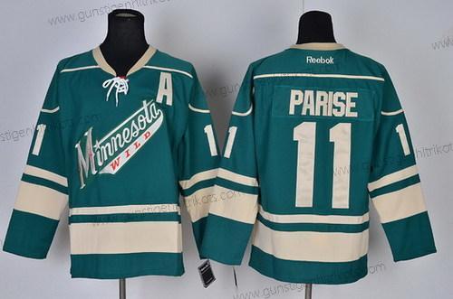 Herren Minnesota Wild #11 Zach Parise Ausweichtrikot Trikots – Grün