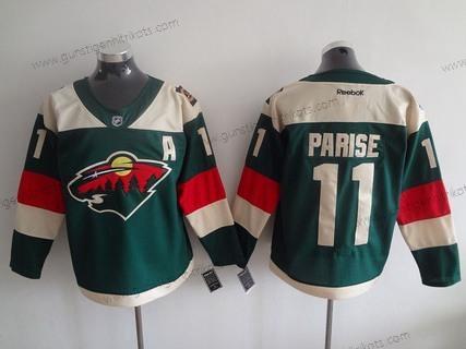 Herren Minnesota Wild #11 Zach Parise Reebok 2016 Stadium Series Team Premier Trikots – Grün