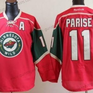 Herren Minnesota Wild #11 Zach Parise Trikots – Rot