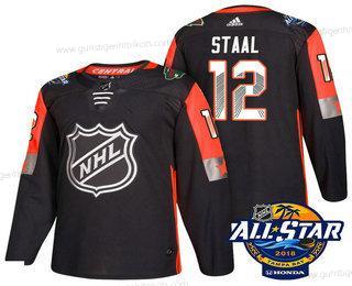 Herren Minnesota Wild #12 Eric Staal 2018 NHL All-Star Strickerei Ice Hockey Trikots – Schwarz