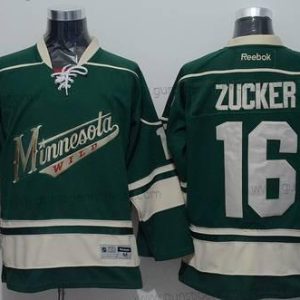 Herren Minnesota Wild #16 Jason Zucker Ausweichtrikot Trikots – Grün