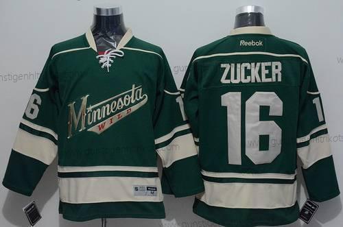 Herren Minnesota Wild #16 Jason Zucker Ausweichtrikot Trikots – Grün