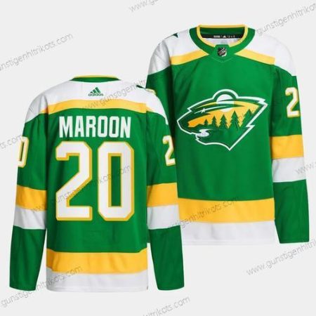 Herren Minnesota Wild #20 Patrick Maroon 2023-24 Strickerei Trikots – Grün