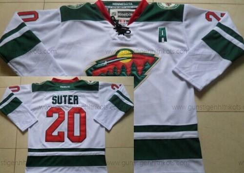 Herren Minnesota Wild #20 Ryan Suter 2014 Trikots – Weiß