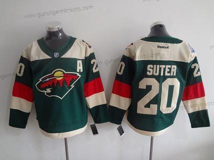 Herren Minnesota Wild #20 Ryan Suter Reebok 2016 Stadium Series Team Premier Trikots – Grün