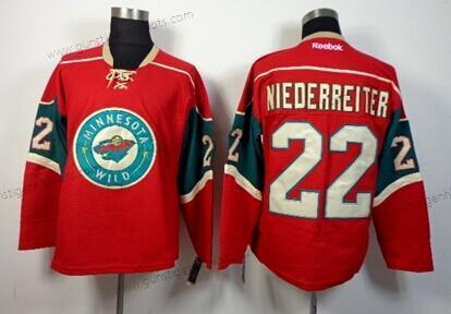 Herren Minnesota Wild #22 Nino Niederreiter Trikots – Rot