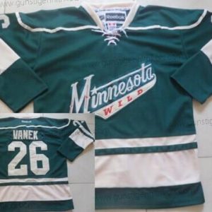 Herren Minnesota Wild #26 Thomas Vanek Ausweichtrikot Trikots – Grün