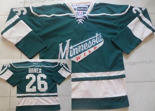 Herren Minnesota Wild #26 Thomas Vanek Ausweichtrikot Trikots – Grün