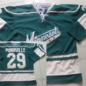 Herren Minnesota Wild #29 Jason Pominville Ausweichtrikot Trikots – Grün