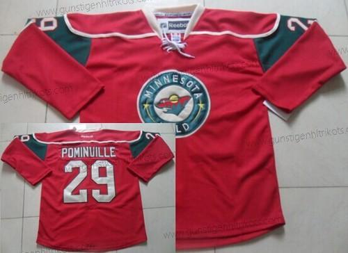 Herren Minnesota Wild #29 Jason Pominville Trikots – Rot