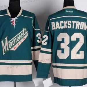 Herren Minnesota Wild #32 Niklas Backstrom Ausweichtrikot Trikots – Grün