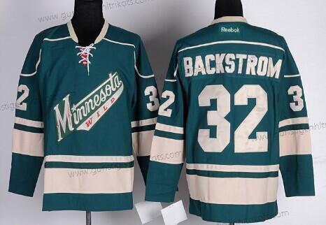 Herren Minnesota Wild #32 Niklas Backstrom Ausweichtrikot Trikots – Grün