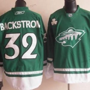 Herren Minnesota Wild #32 Niklas Backstrom St. Patrick’S Day Trikots – Grün