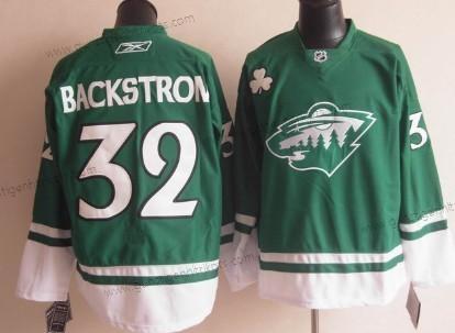 Herren Minnesota Wild #32 Niklas Backstrom St. Patrick’S Day Trikots – Grün