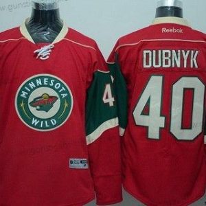 Herren Minnesota Wild #40 Devan Dubnyk Reebok Hockey Trikots – Rot