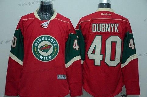 Herren Minnesota Wild #40 Devan Dubnyk Reebok Hockey Trikots – Rot