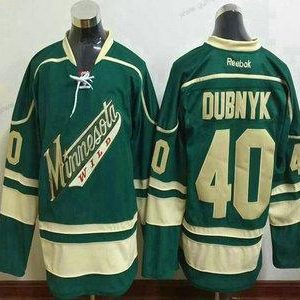 Herren Minnesota Wild #40 Devan Dubnyk Reebok ersatzweise Premier Trikots – Grün