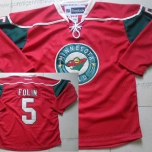 Herren Minnesota Wild #5 Christian Folin Trikots – Rot