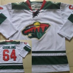 Herren Minnesota Wild #64 Mikael Granlund 2014 Trikots – Weiß