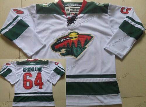 Herren Minnesota Wild #64 Mikael Granlund 2014 Trikots – Weiß