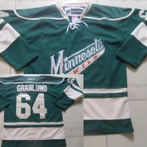 Herren Minnesota Wild #64 Mikael Granlund Ausweichtrikot Trikots – Grün