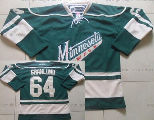 Herren Minnesota Wild #64 Mikael Granlund Ausweichtrikot Trikots – Grün