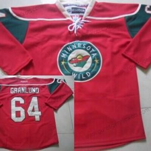 Herren Minnesota Wild #64 Mikael Granlund Trikots – Rot