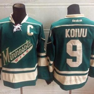 Herren Minnesota Wild #9 Mikko Koivu Ausweichtrikot Trikots – Grün