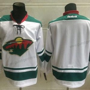 Herren Minnesota Wild Leer 2014 Trikots – Weiß