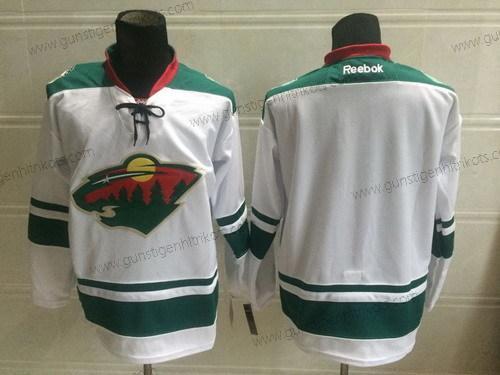 Herren Minnesota Wild Leer 2014 Trikots – Weiß